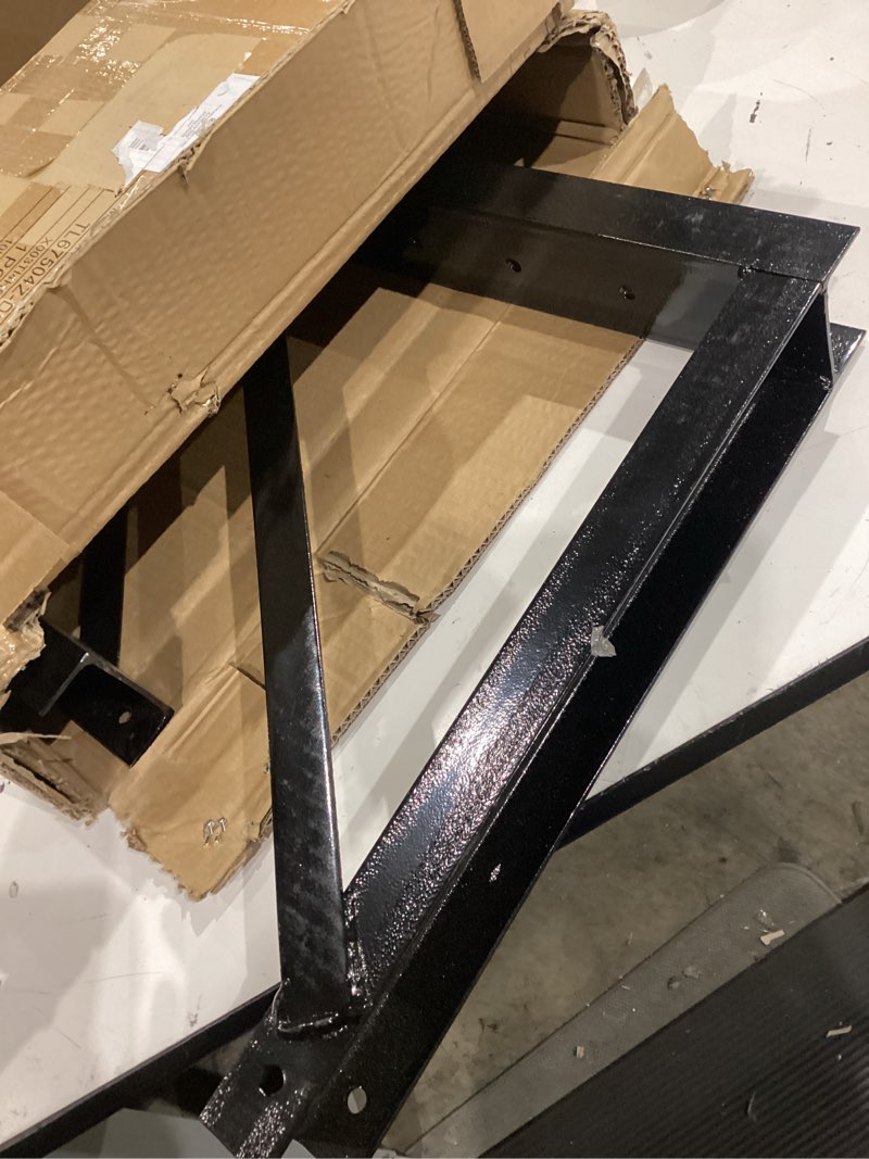 Condition photo showing Good Condition for underbody truck tool box mounting brackets kit, welded formed steel mounting brackets with screws spacers and sleeves bolts for underbody truck bed tool box, 17.7x 17.7 inch, set of 2 17.72 x 17.72 inch