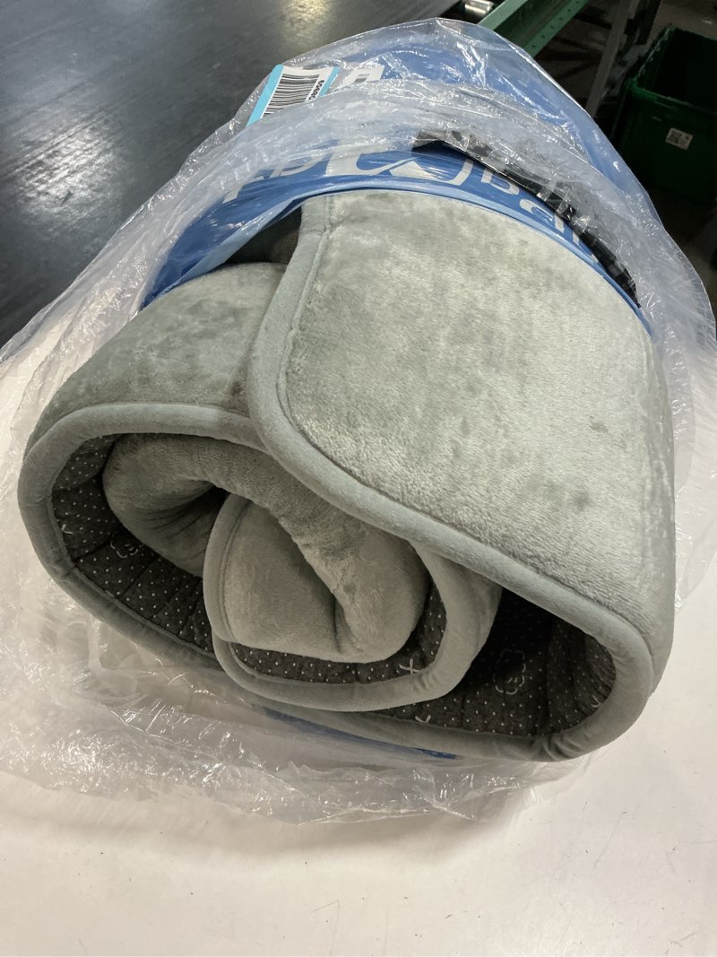 Condition photo showing Good Condition for 1.5" thick baby play mat for floor, 50x50 playpen mat, pro soft flannel foam mats toddler infant kids crawling for nursery rug playroom living room waterproof easy care non-slip (light grey) light grey 50"x50"x1.5"