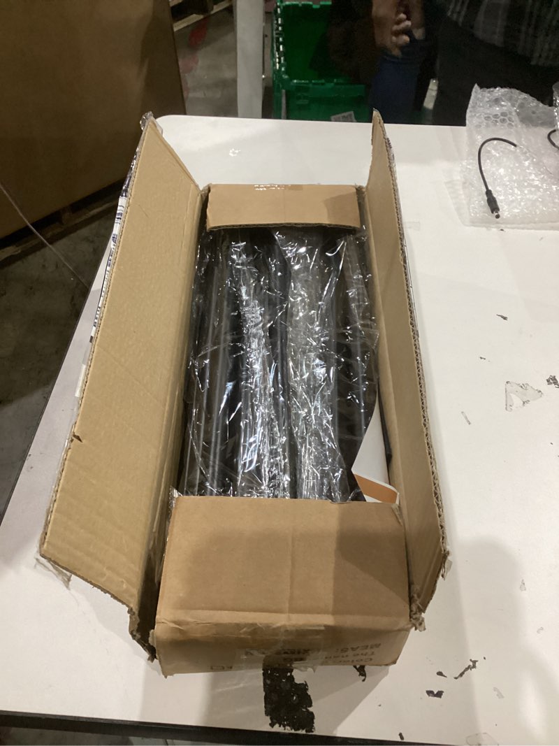 Condition photo showing New/Like New for over the table rod stand with clamps adjustable 31"-110" length 31"-64" height, table balloon arch stand for wedding valentine engagement party, black table arch frame hanging decor rod