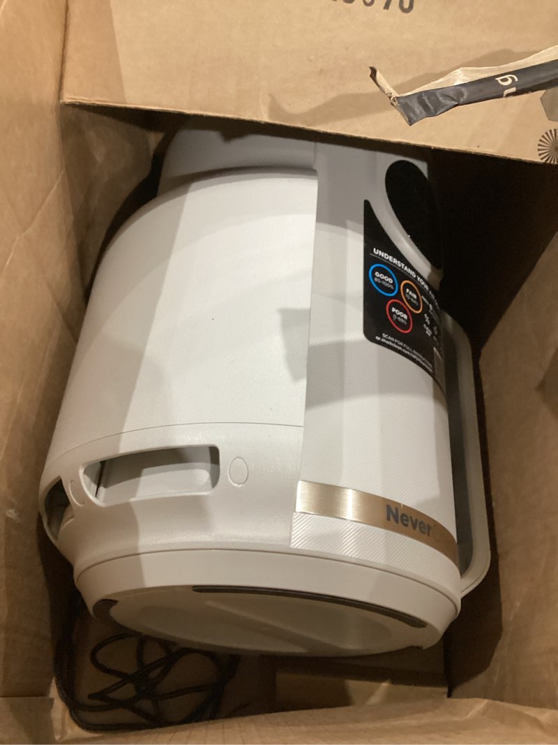 Condition photo showing Good Condition for Shark Air Purifier for Home, NeverChange Compact Pro, for Bedroom, Nursery, Home Office, Dorm, HEPA-Exceeding Filter, Captures Pollutants, Pet Dander, Dust, Odor, Smoke, and More, HP072, Dove Dove (250 sq. ft)