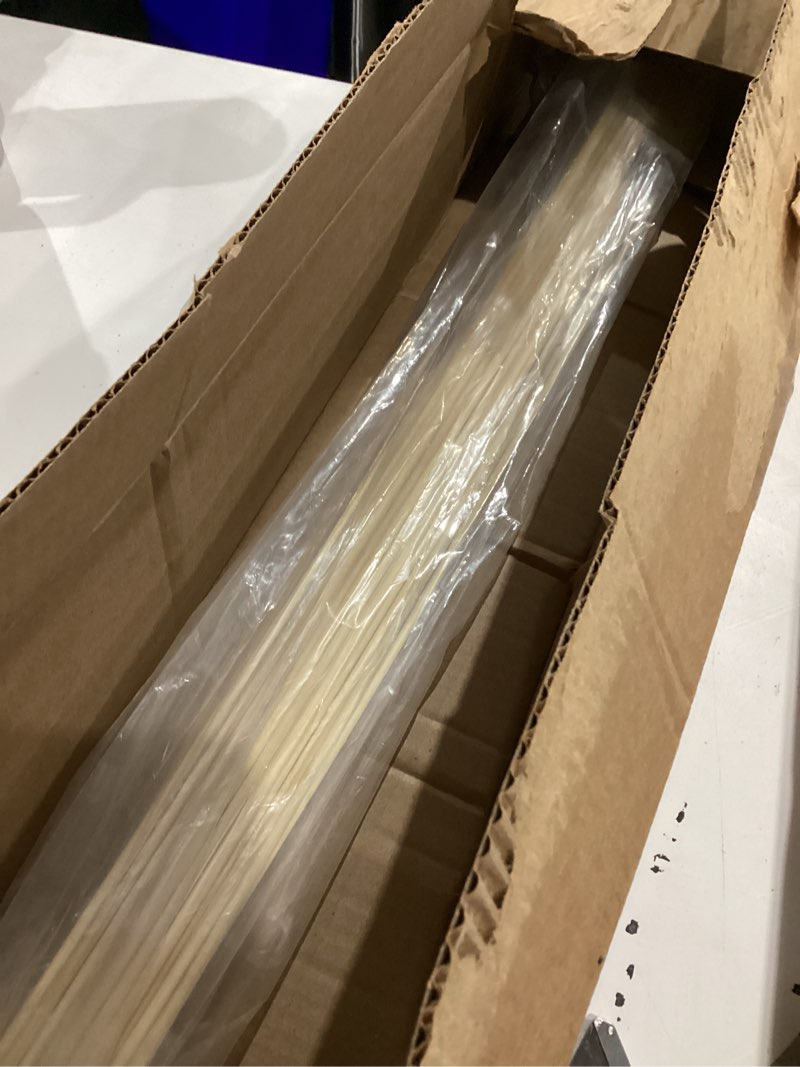 Condition photo showing As Is for 120 PCS Bamboo Marshmallow Roasting Sticks, SMores Skewers for Fire Pit, Extra Long 30 Inch Heavy Duty 5mm Thick Wooden SMores Sticks for Open Fire Pits Roaster Barbecue Hot Dog Camping Kebab Sausage