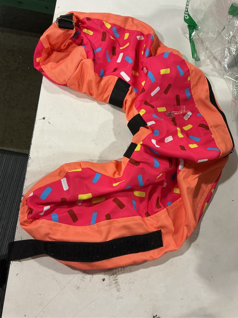 Condition photo showing Good Condition for supet inflatable dog cone collar alternative after surgery, doggie neck donut collar recovery ecollar, soft dog cone for small medium large dogs donut pink l-(neck 11"-14")