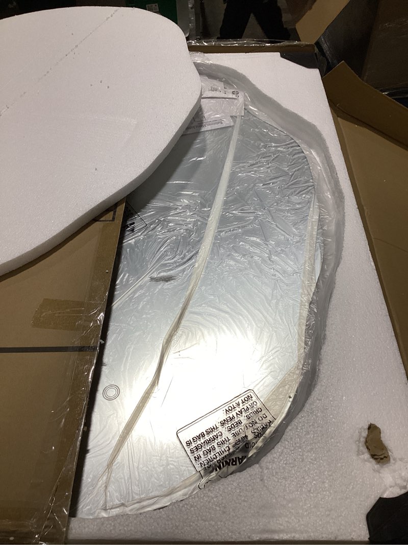 Condition photo showing Good Condition for LED Bathroom Mirror with Lights,25x35 in Asymmetrical Led Bathroom Mirror for Wall, Backlit Mirror with Anti-Fog,3 Colors and Dimmable Light,[Horizontal/Vertical] 35"L x 25"W Clear