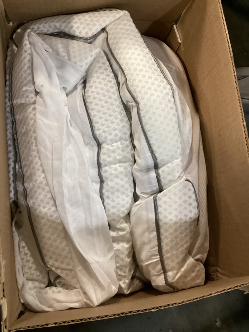 Condition photo showing As Is for 3 Inch Ultra-Fluffy Memory Foam Mattress Topper Queen for Back Pain, Soft Comfy Pillow Top Queen Mattress Topper with 4X Support, Mattress Pad with Breathable Air Mesh Sides, 6-21'' Deep Pocket White Queen