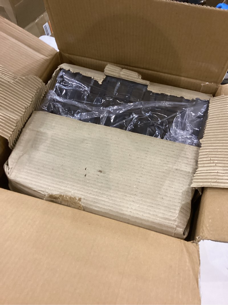 Condition photo showing New/Like New for Gourmet Basics by Mikasa Band Stripe Stacking Kitchen Bathroom Office Storage Baskets, Set of 2