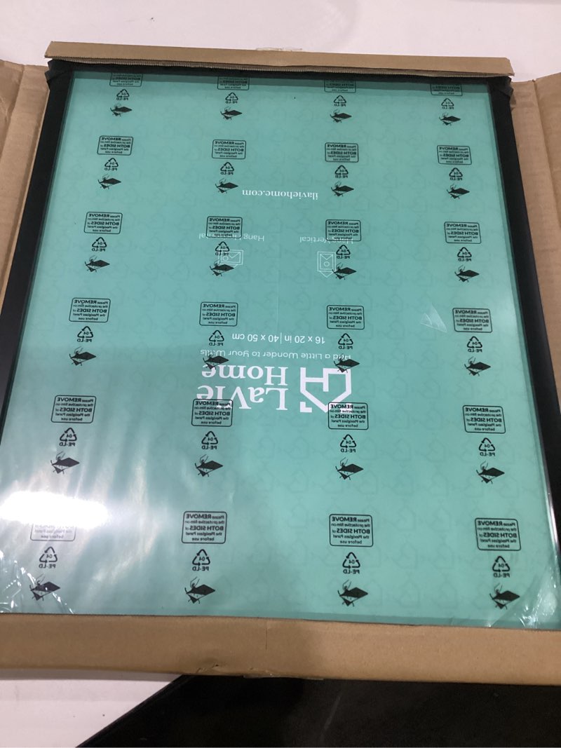 Condition photo showing Good Condition for lavie home 16x20 picture frame for wall display, 16x20 black picture frame with hd plexiglas, 16 x 20 poster frame 1 pack, display frame for vertical or horizontal, classic collection