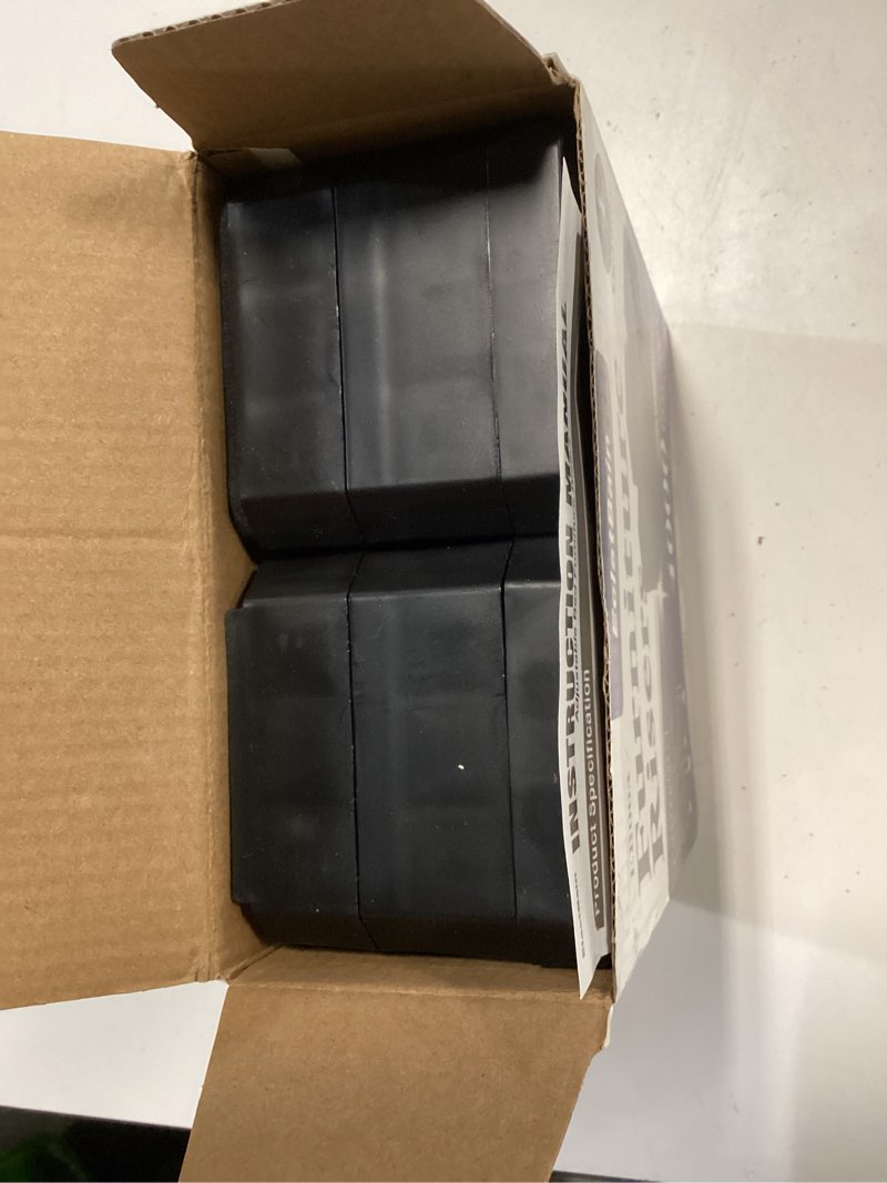 Condition photo showing New/Like New for eclatbain bed risers furniture risers heavy-duty rectangular adjustable block lift to 3 inches and 4.3 inches desk, sofa, chair legs, refrigerator, washing machine support up to 4000 pounds square-4 pack-black 2 layer(3inches)