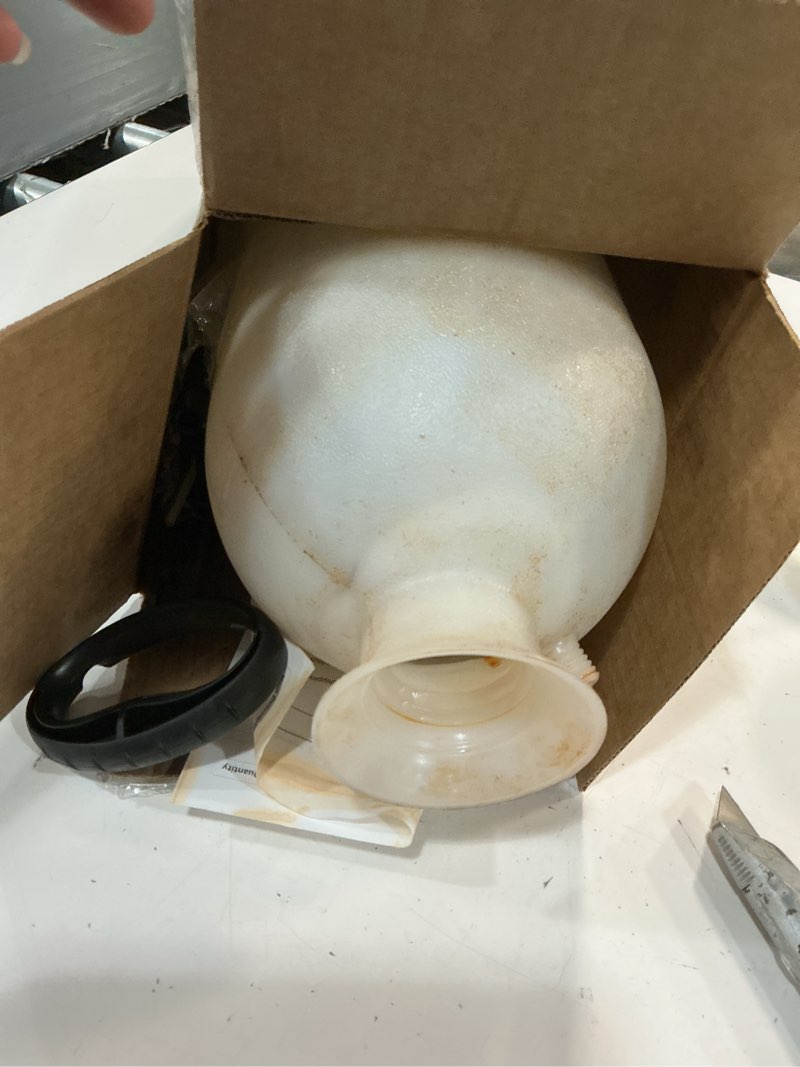 Condition photo showing As Is for chapin 20005 pump sprayer, 2?gallon, lawn & garden, translucent poly tank, funnel?top, surespray, adjustable cone nozzle & 34" hose for fertilizer, weed & pest application 2-gallon
