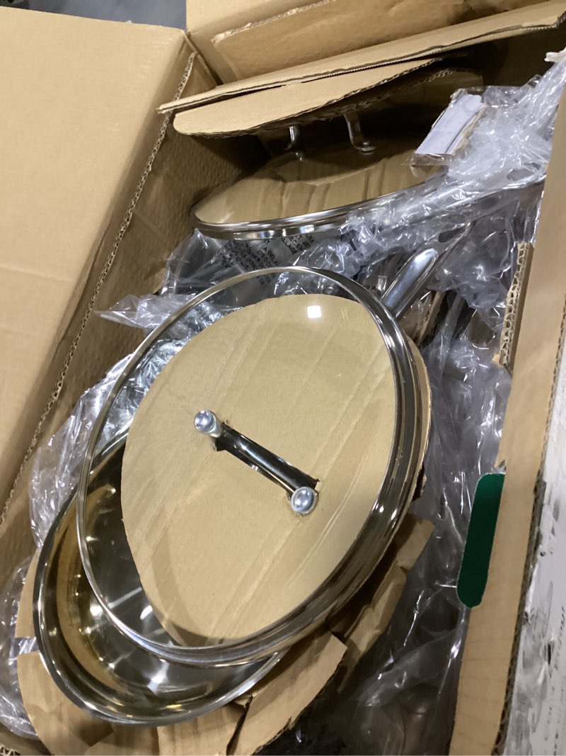 Condition photo showing As Is for cuisinart 77-11g stainless steel 11-piece set chef's-classic-stainless-cookware-collection