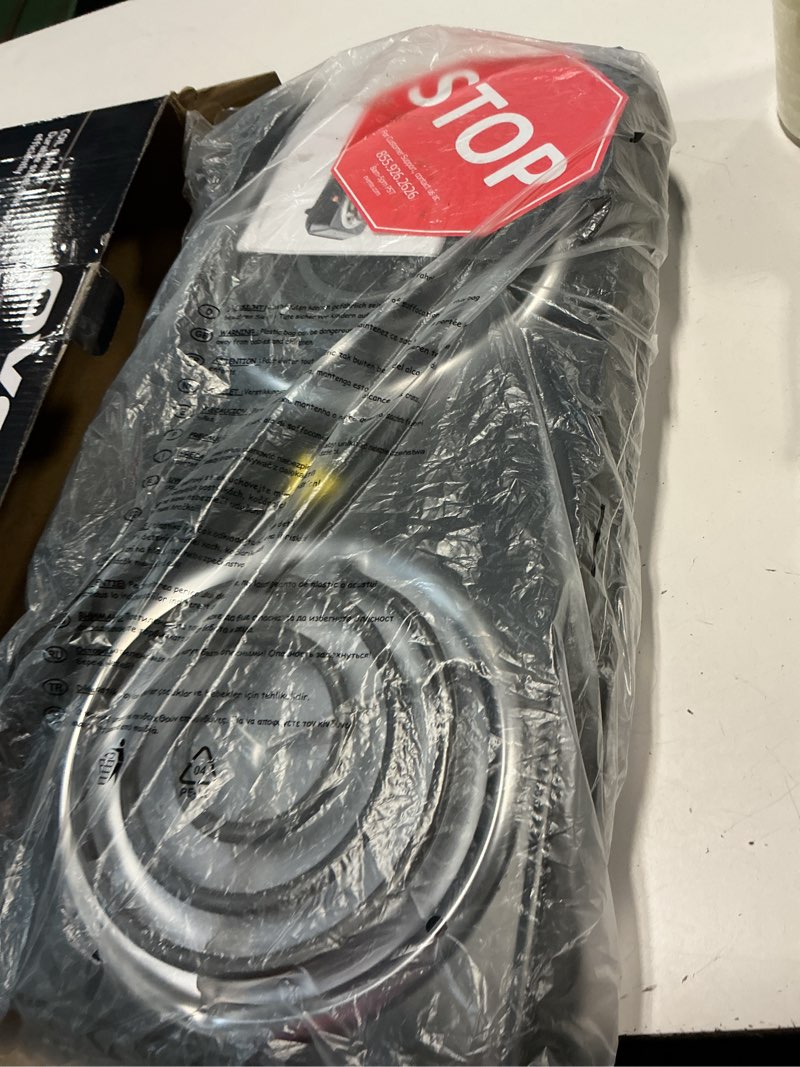 Condition photo showing Good Condition for ovente electric countertop double burner, 1700w cooktop with 6" and 5.75" stainless steel coil hot plates, 5 level temperature control, indicator lights and easy to clean cooking stove, black bgc102b bgc102b - black