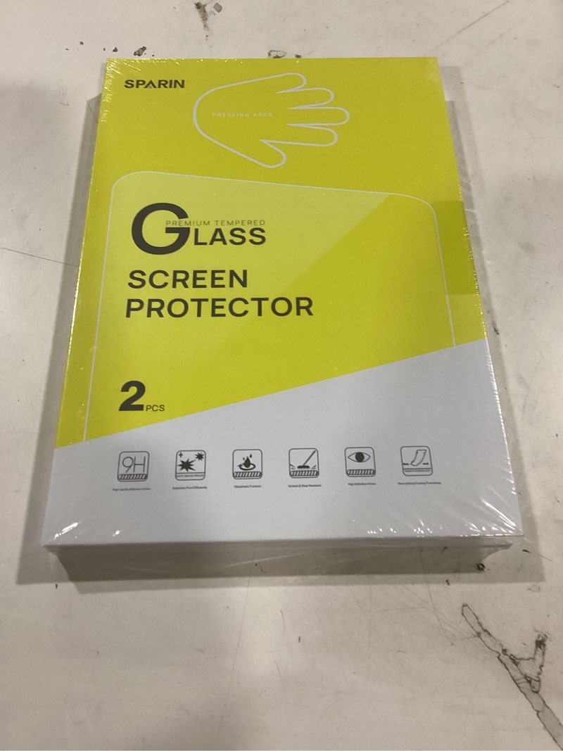 Condition photo showing New/Like New for SPARIN Screen Protector for iPad Mini 7 8.3 inches 2024 (A17 Pro)/iPad Mini 6 2021, [2 Pack] for iPad Mini 7th/6th Generation Tempered Glass, Auto Alignment/Easy Installation Tray/Case Friendly iPad Mini 8.3" 2024/2021