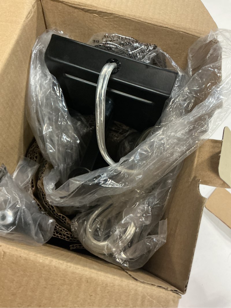 Condition photo showing As Is for allen + roth eldora 20.625-in w 1-light matte black transitional incandescent wall sconce