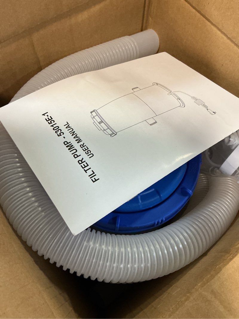Condition photo showing Good Condition for kimfilter transparent 1000 gph above ground pool filter pump – easy cartridge status viewing | powerful pool cartridge filter pump system | enhanced circulation & filtration for crystal-clear water deep blue