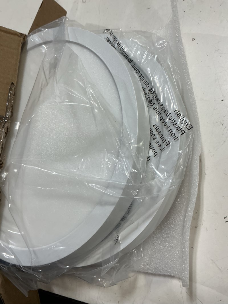Condition photo showing Good Condition for brightever 2 pack motion sensor ceiling light wired, 2700k/4000k/6500k small led flush mount light fixture, 7 inch 15w selectable motion activated closet lights with timer for hallway, non-dimmable 7inch in white 2 count (pack of 1)