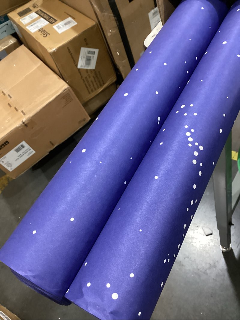 Condition photo showing New/Like New for fadeless bulletin board paper, fade-resistant paper for classroom decor, 48” x 12’, night sky, 1 roll night sky 48 inches x 12 feet