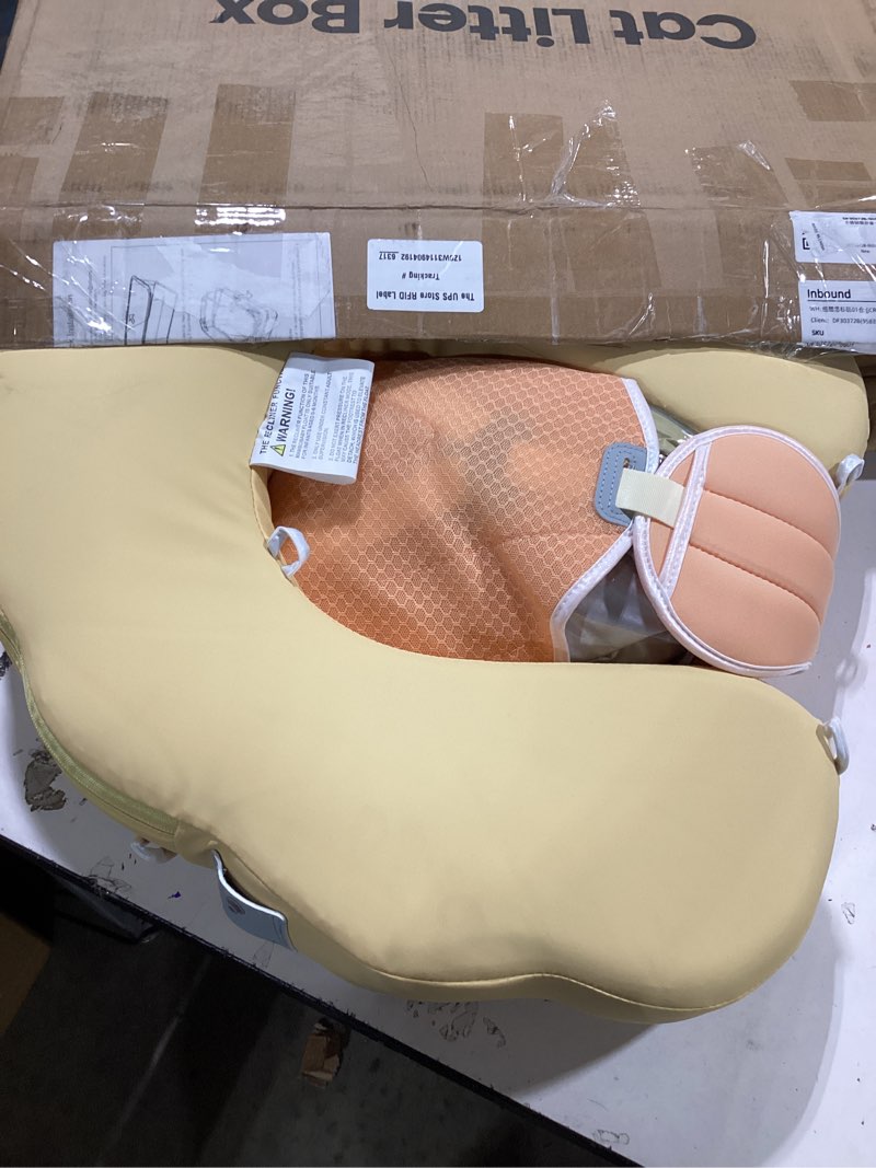 Condition photo showing Good Condition for mambobaby float add tail baby/infant swim float with canopy, non-inflatable solid upgrade soft waterproof skin-friendly leather material (limited edition yellow)