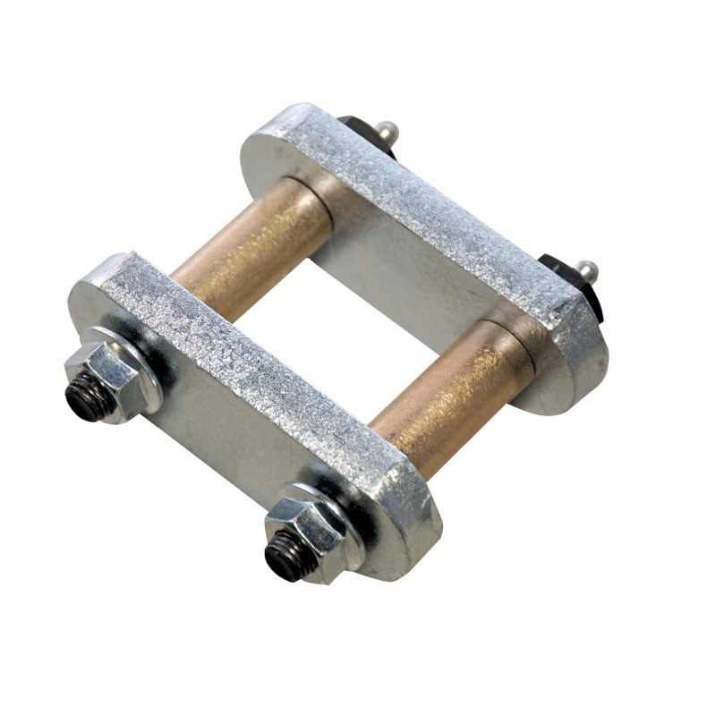 MORryde UO12-016 Heavy-Duty Shackle Kit with Standard Hanger - SRE4000, CRE3000, Stock with 2-1/4" Shackles, Tandem Axle, Silver