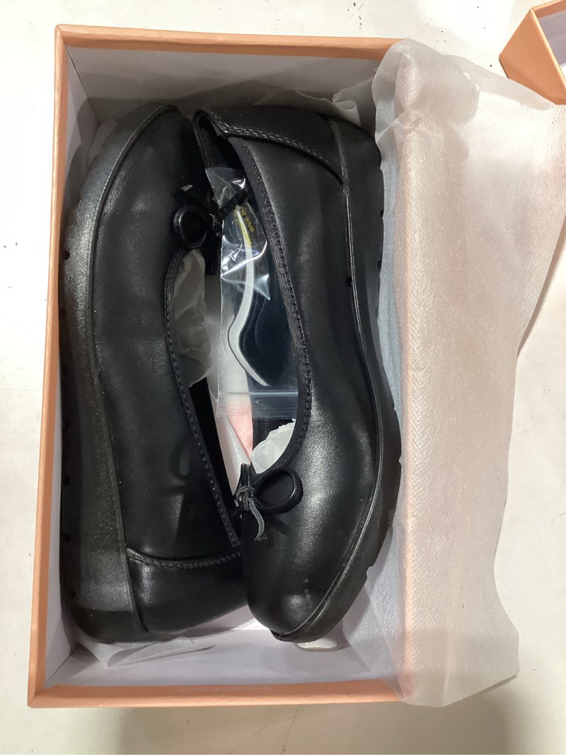Condition photo showing Good Condition for VJH confort Women’s Ballet Flats Round Toe Slip-On Comfortable Dress Pump Walking Shoes 6 Black