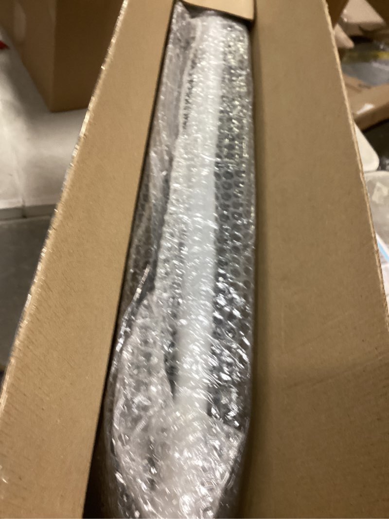 Condition photo showing As Is for FoldWise Upgraded Folding TV Tray Table - Extra Large & Sturdy Laptop Table for Couch, Height & Angle Adjustable Desk for Dinner, Work & TV - Includes Footrest, Cup Holder, iPad Holder & Edge Stopper (Black) - Dark Wood Mahogany