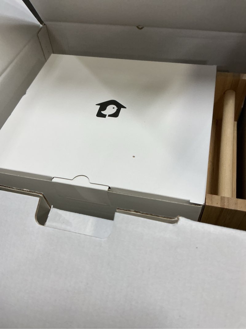 Condition photo showing New/Like New for birdfy smart bird feeder with camera, high-end bamboo, solar powered bird-feeder with 2k camera for live stream&permanent ai identifies birds with motion detection,ideal for mom,gran&me ai permanent service