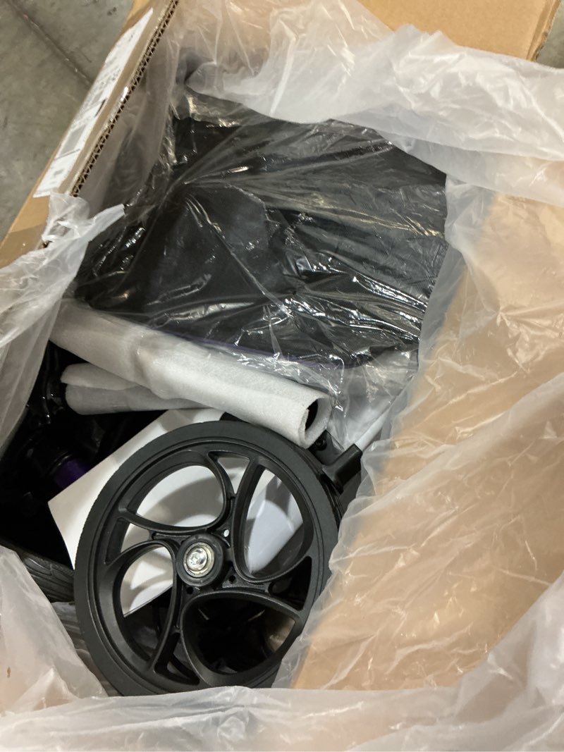 Condition photo showing New/Like New for blessreach steerable knee walker deluxe medical scooter for foot injuries compact crutches, with dual rear on-wheel brake and shock absorption under the knee pad?purple?
