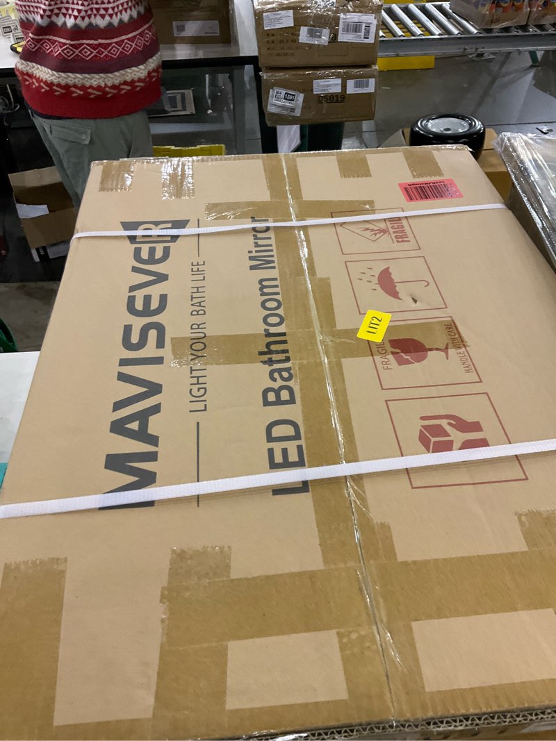 MAVISEVER LED Bathroom Mirror 20"x 28", Front Lit and Backlit Mirror Bathroom with Lights,Stepless D