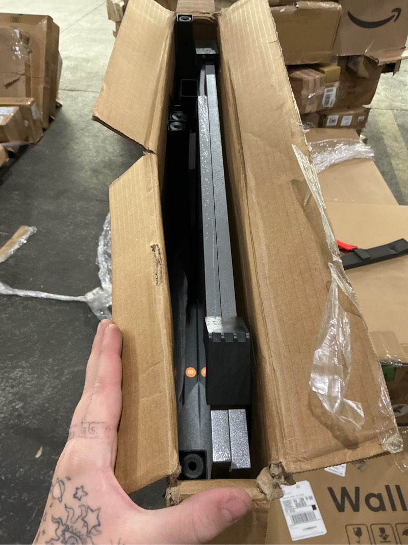 Condition photo showing New/Like New for pamray 64 inch l shaped gaming desk with power outlets and led lights, large corner computer desk with monitor stand and pegboard, pc table for home office and bedroom grey grey 64 inch