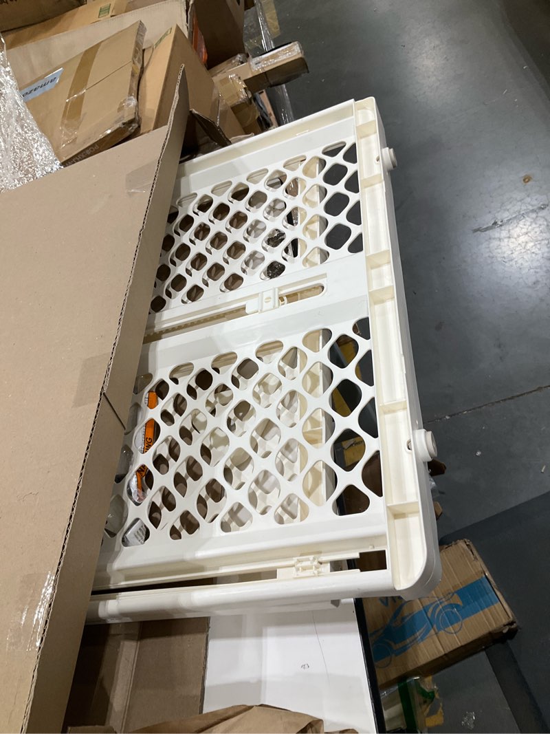 Condition photo showing Good Condition for toddleroo by north states - supergate ergo baby gate: plastic baby gate for stairs & doorways - adjustable indoor safety gate - made in usa - 26 to 42 inches wide - 26 inches tall - ivory