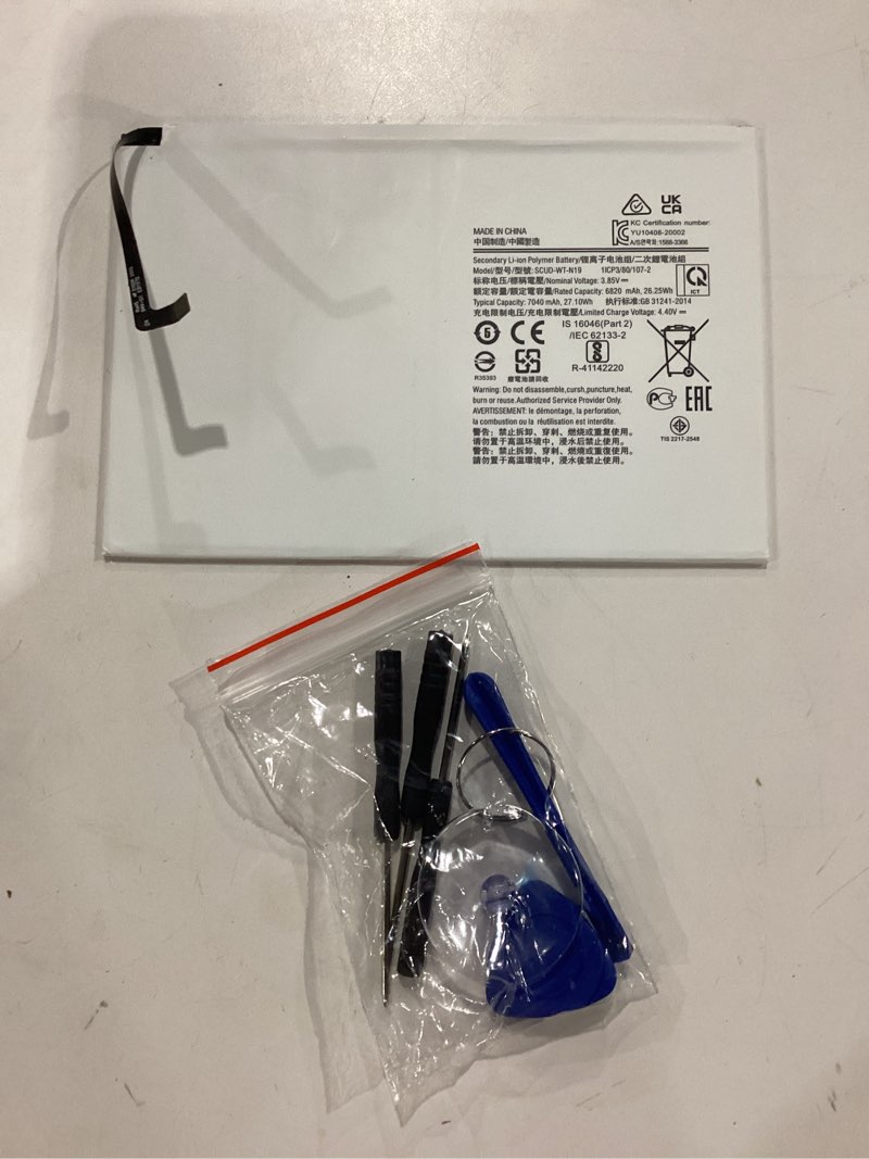 Condition photo showing New/Like New for Replacement Battery SCUD-WT-N19 Compatible with Samsung Galaxy Tab A7 10.4 2020 SM-T500 T505 with Repair Tool Kit