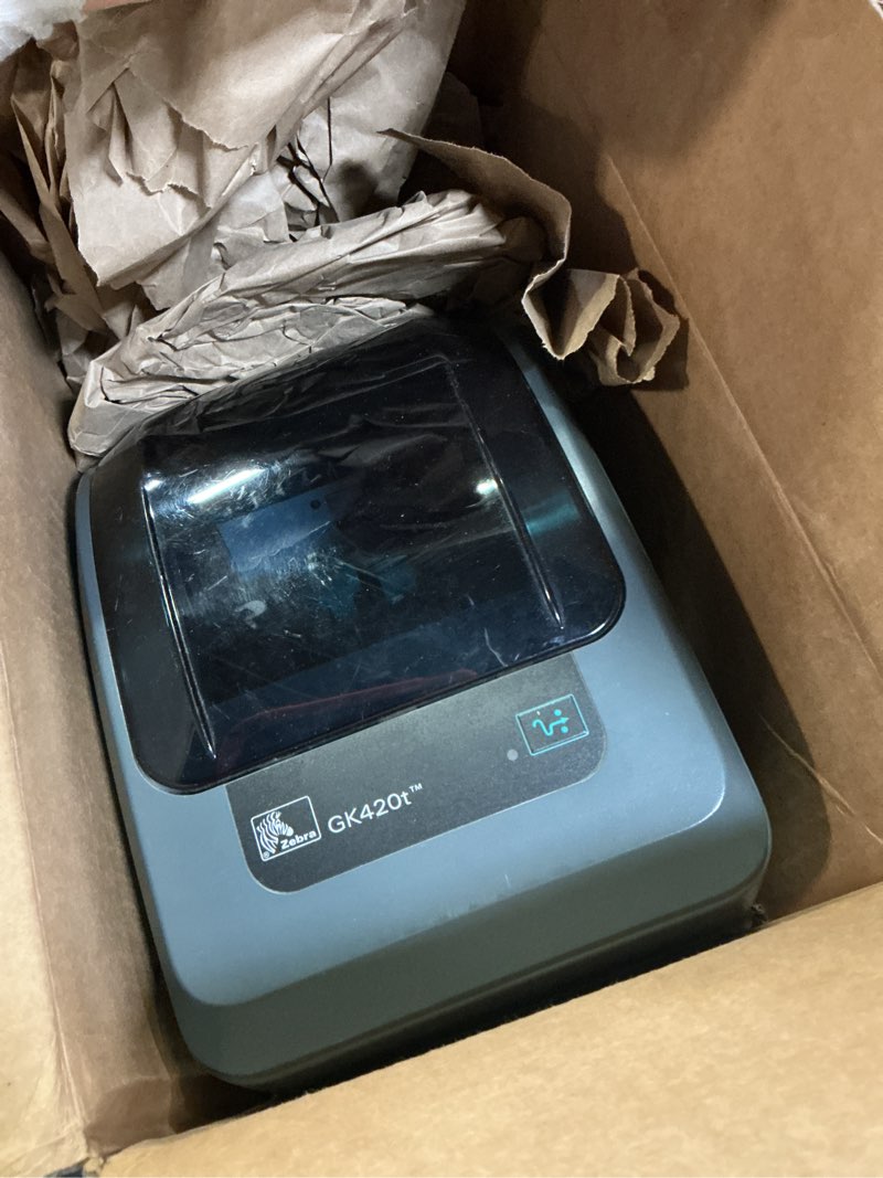 Condition photo showing As Is for ANYHDD GK420T Only USB BUNDLE RENEWED Title I want: GK420T Thermal Transfer Desktop Printer for Labels, Receipts, Barcodes, Tags - 1 Year Warranty with USB 2.0 Cable (Renewed)