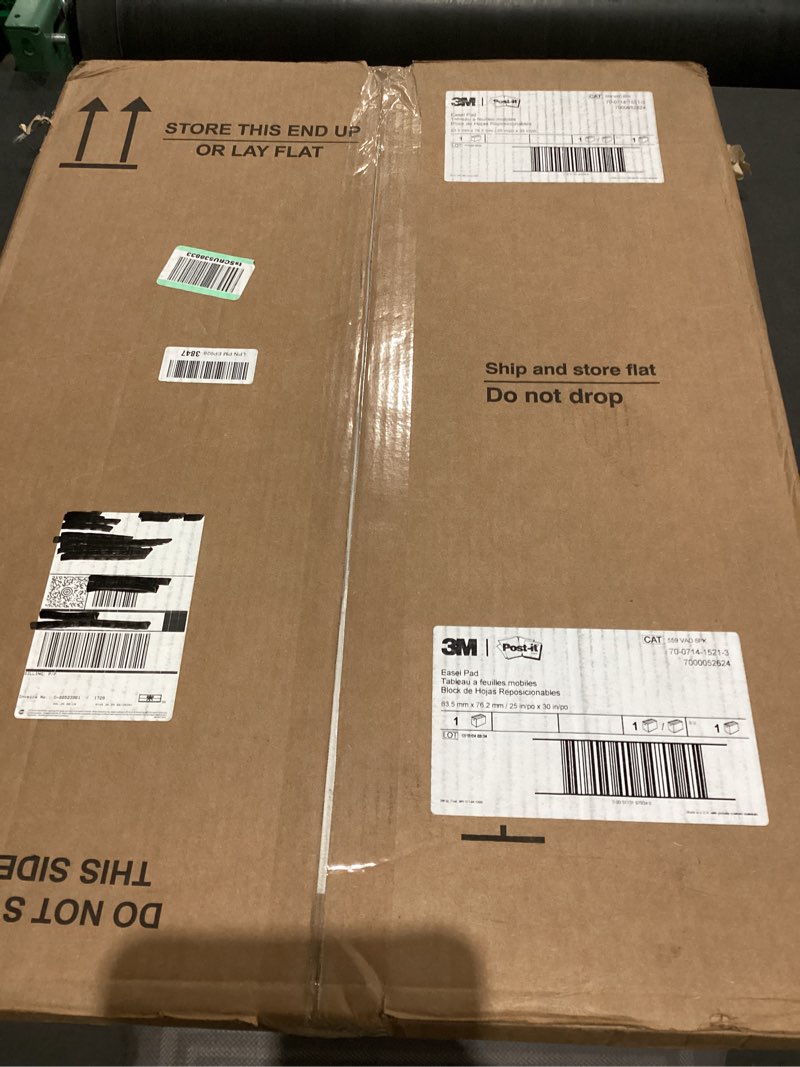 Condition photo showing New/Like New for Post-it Super Sticky Easel Pad, 25 x 30 Inches, 30 Sheets/Pad, 6 Pads, Large White Premium Self Stick Flip Chart Paper, Super Sticking Power (559VAD6PK)