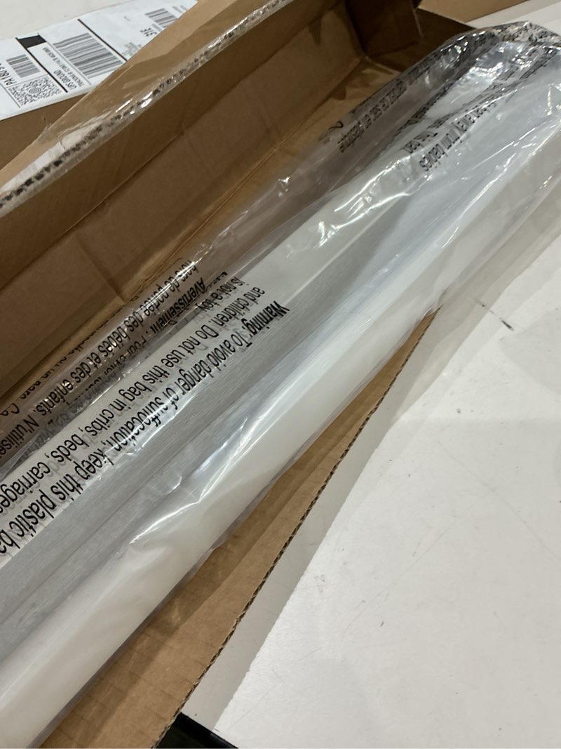 Condition photo showing New/Like New for lazblinds cordless cellular shades, no tools no drill blackout honeycomb shades pleated blinds for windows, 24.5'' w x 48'' h, silver white blackout-silver white 24 1/2'' w × 48'' h