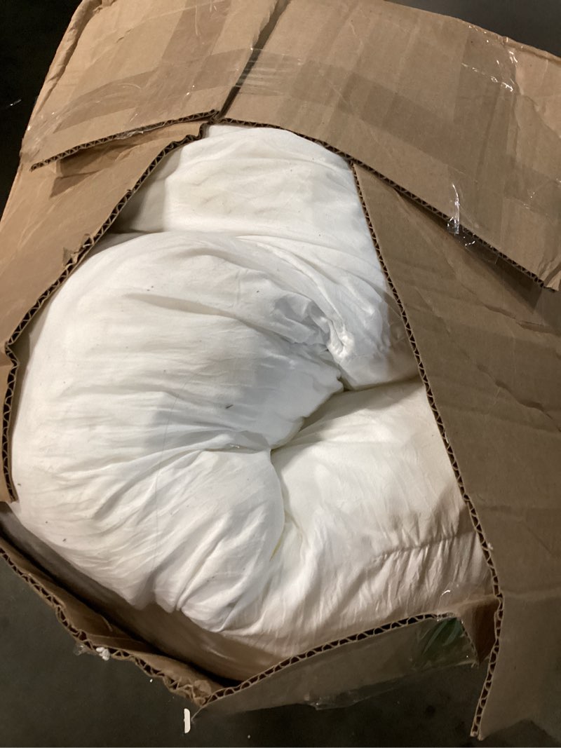 Condition photo showing As Is for decroom 4 inch mattress topper queen for back pain relief, breathable memory foam mattress pad, soft & supportive pillow topper,80x60x4 inch queen white