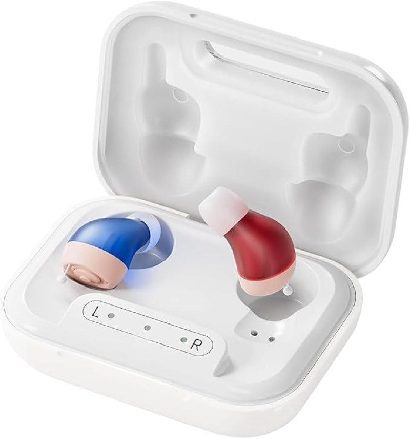 Flaygo Rechargeable Hearing Aids for Seniors with.. le Design Comfort Fit in Ear Canal &7-Day Ultra Standby