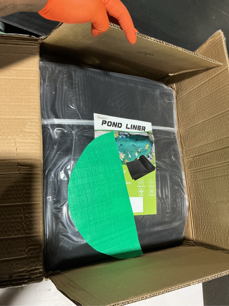 Condition photo showing Good Condition for adroiteet 20 x 20 ft pond liner, 20 mil fish pond liner pond hdpe liner, pond liners for outdoor ponds, koi ponds, garden fountain, waterfall 20 ft x 20 ft