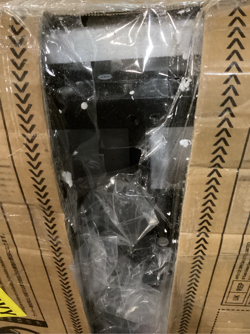 Condition photo showing As Is for odk 71 inch bar table, bar height pub table, counter height bar table, rectangular high top kitchen & dining counter tables with sturdy legs & easy-to-clean top, rustic brown 71 inch rustic brown