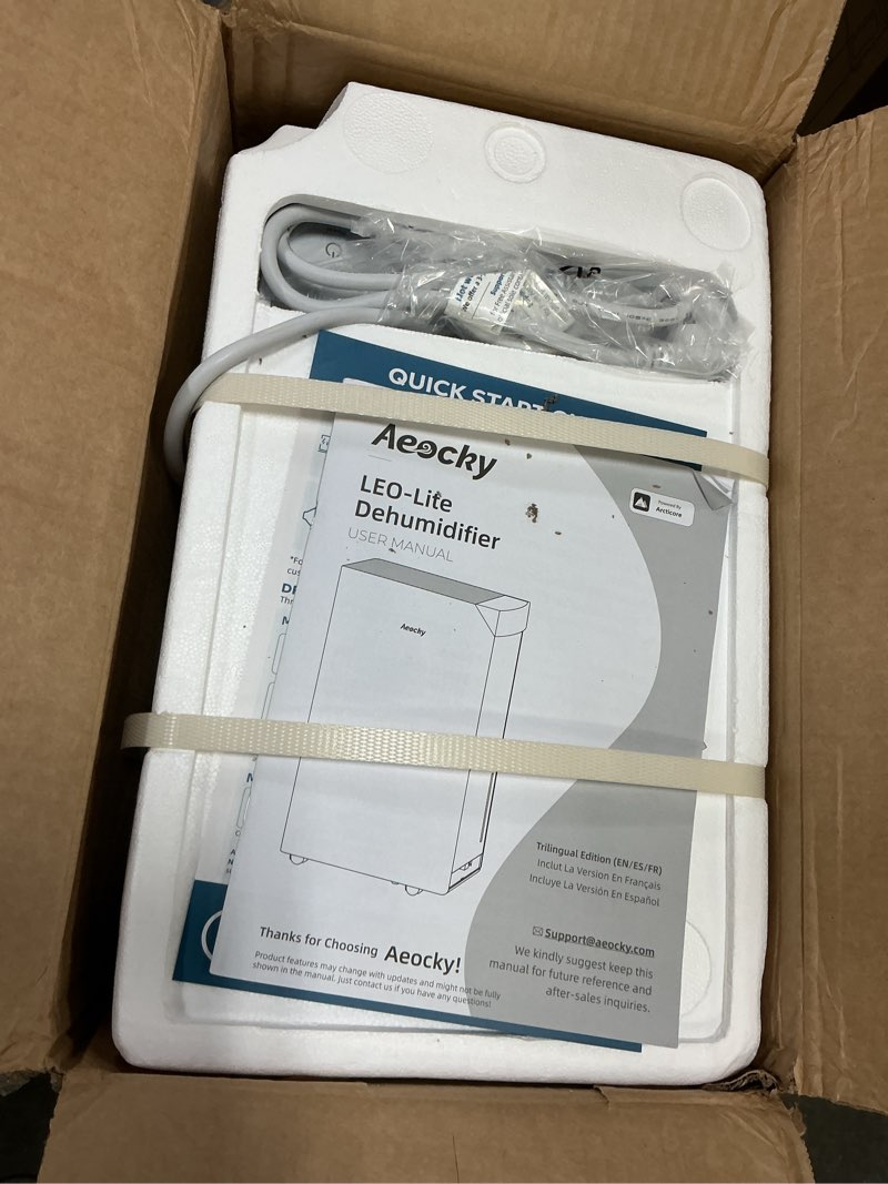 Condition photo showing Good Condition for 4500 Sq.Ft Most Efficient Energy Star 2024 Dehumidifier,AEOCKY Max 74 Pint/D(Standard 52Pint/D) Smart Compressor Dehumidifier with Drain Hose, Intelligent Humidistat,for Basement,Bedroom,Home,Bathroom Ivory