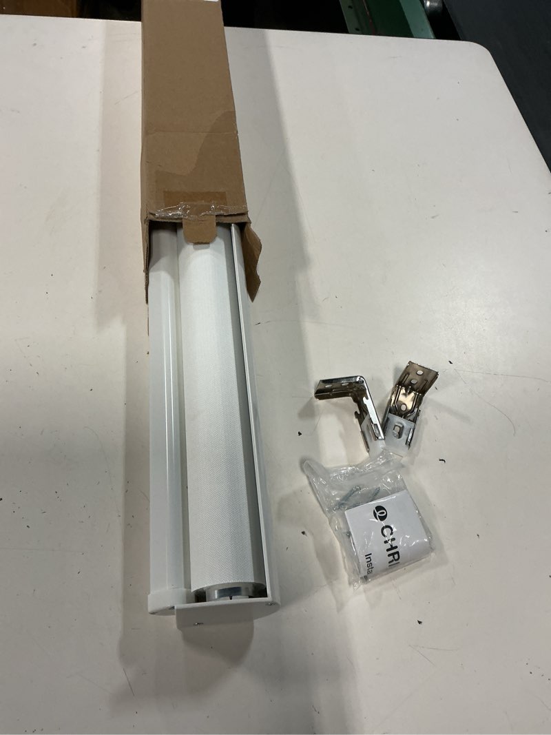 Condition photo showing Good Condition for chrisdowa cordless zebra blinds for windows, dual layer free-stop light filtering window roller shades, pull down privacy zebra shades for home, office, bedroom, door (20" w x 72" h, white) 20"w x 72"h white