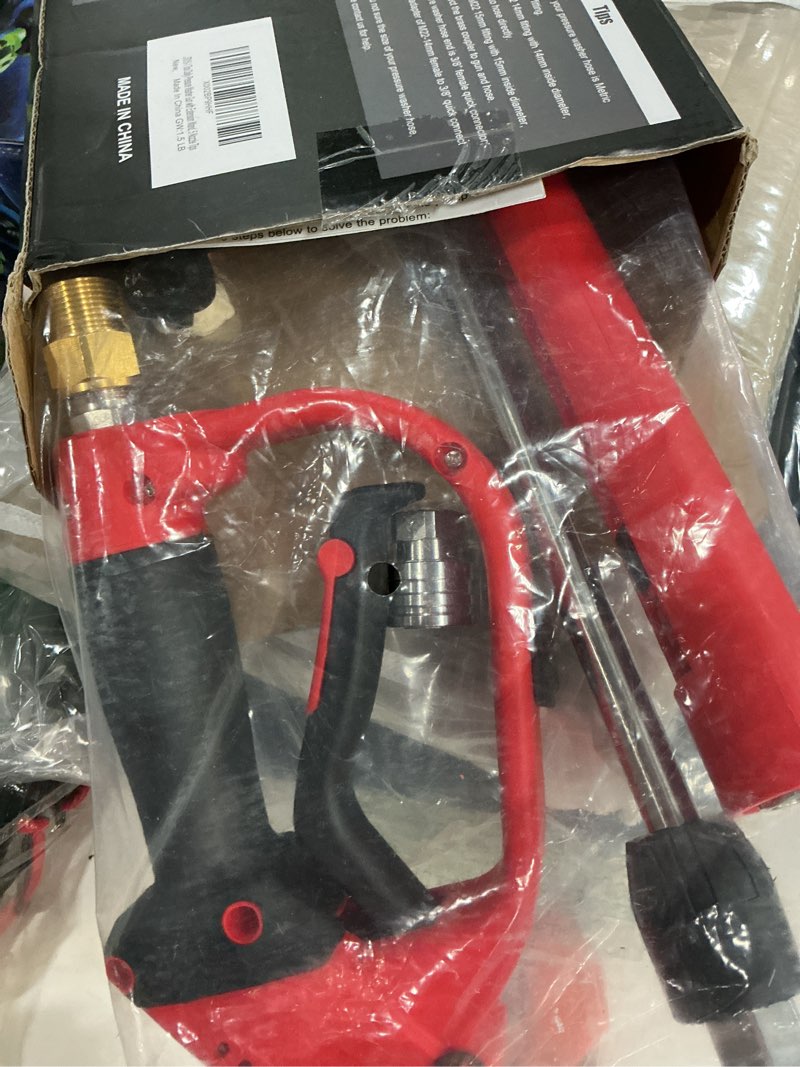 Condition photo showing New/Like New for tool daily deluxe pressure washer gun, with replacement wand extension, 5 nozzle tips, m22 fitting, 40 inch, 5000 psi 40inch