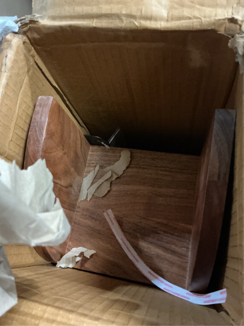 Condition photo showing Good Condition for 42" rounded edge two tier wood shelf brown - hearth & hand™ with magnolia