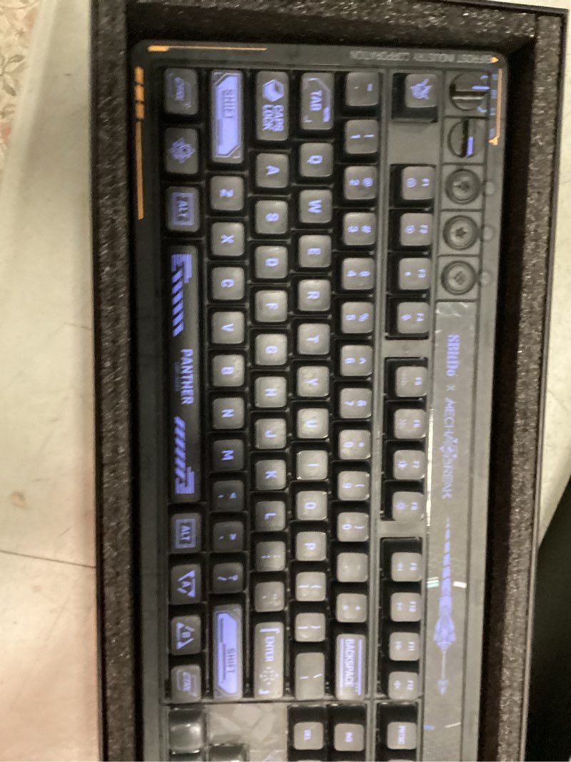 Condition photo showing New/Like New for 8bitdo retro 87 mechanical keyboard with hot-swappable kailh switches, rgb backlight, programmable buttons, wireless 2.4g/bluetooth/usb-c for windows and android - mecha break: panther