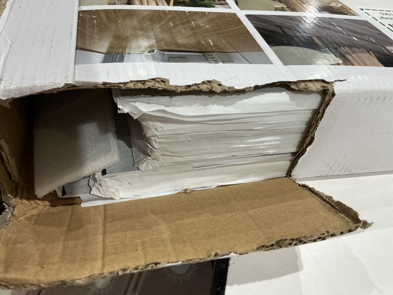 Condition photo showing Good Condition for inmozata peel and stick floor tile vinyl flooring, waterproof plank flooring 36-pack 54 sq.ft wood grain self adhesive peel and stick flooring for bedroom, living room, kitchen, rv(aged-wood) 36 x 6 inches aged wood 36