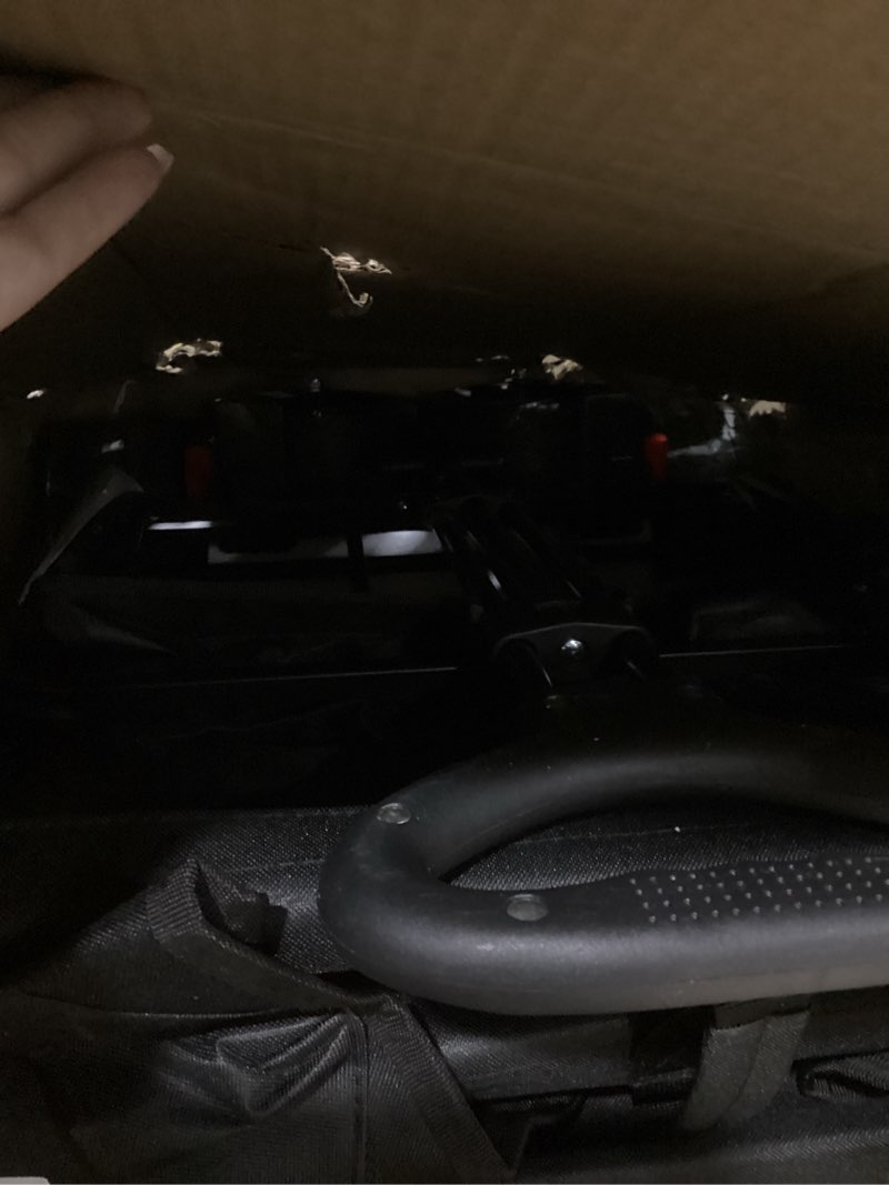 Condition photo showing As Is for TIMBER RIDGE 49" Extra Long Collapsible Folding Wagon with Tailgate and Brakes, 300lbs Heavy Duty Foldable Wagon with Adjustable Handle, 250L Capacity Portable Cart for Outdoor Camping Sports, Blue Blue with tailgate