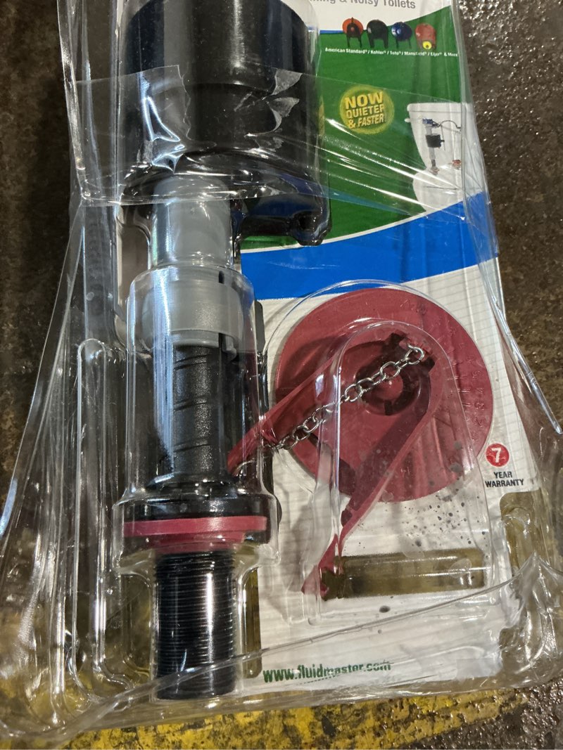 Condition photo showing As Is for fluidmaster performax fill valve and flapper kit multicolored