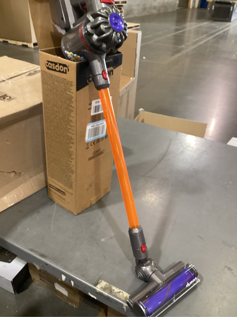 Condition photo showing Good Condition for casdon dyson cordless vacuum interactive & officially licensed toy dyson vacuum for children aged 3+ realistic role-play fun, purple and orange