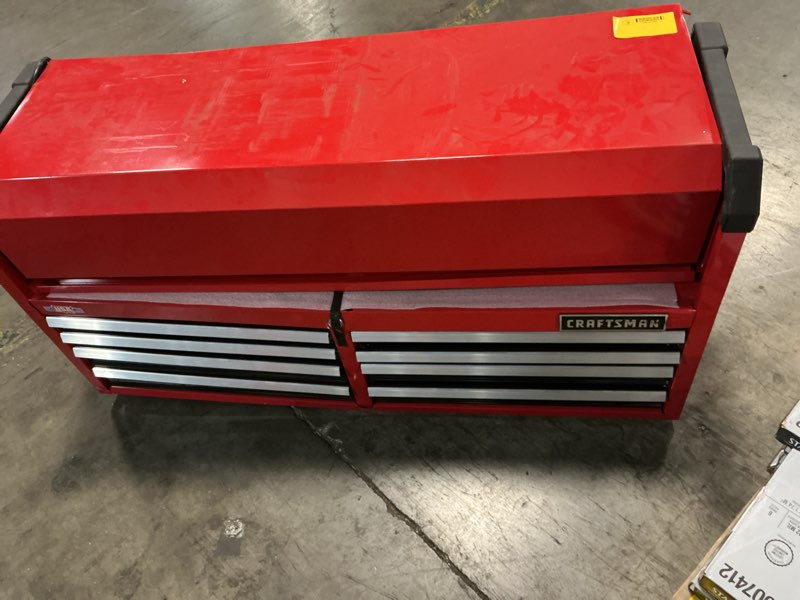 Condition photo showing As Is for craftsman 2000 series 51.5-in w x 24.5-in h x 16-in d 8 -drawer steel tool chest ( red and black )