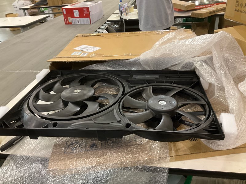 dual radiator and condenser fan assembly - cooling direct compatible/replacement for fo3115211 15-19 ford transit passenger/cargo van 3.5l turbo/3.7l