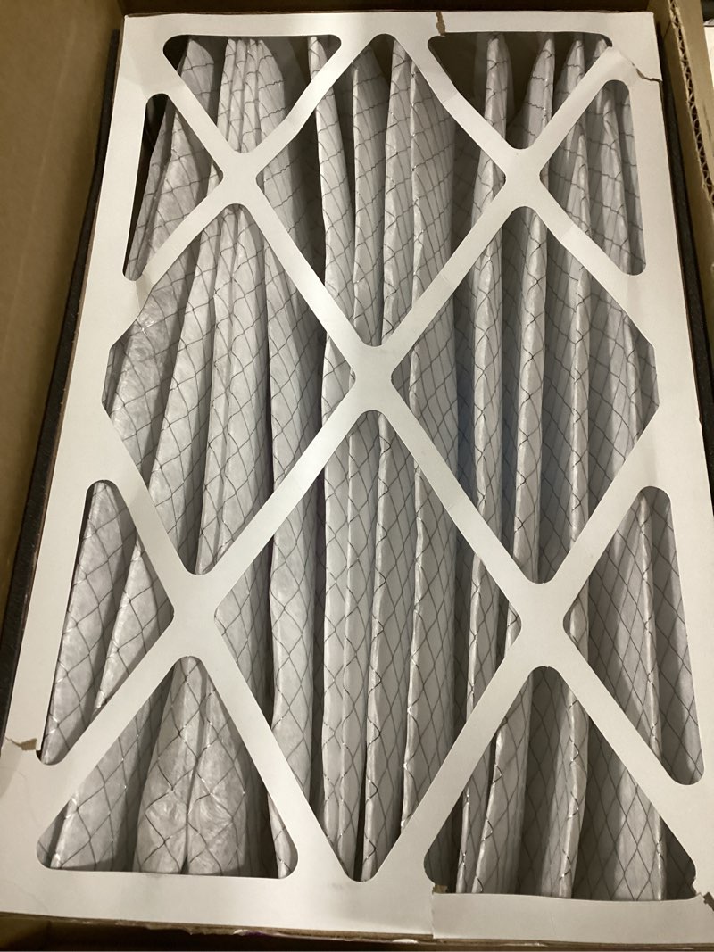 Condition photo showing New/Like New for Filtrete 16x25x5 AC Furnace Air Filter, MPR 1550, MERV 12, Fits Honeywell & Trion AirBear, CERTIFIED Asthma & Allergy Friendly, Electrostatic Air Filter, 1-Pack (actual size 15.75 x 24.13 x 4.88) 4.9" x 24.1" x 15.6"