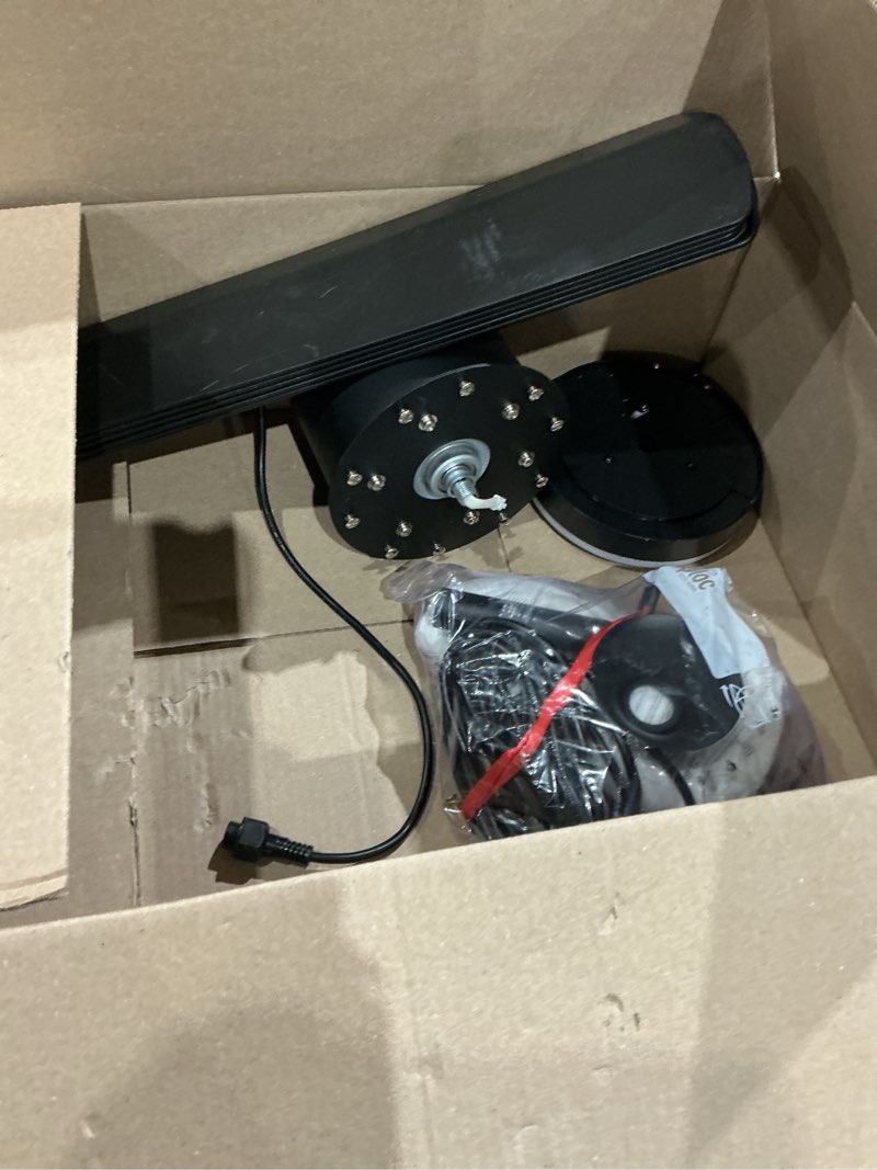 Condition photo showing As Is for netin 52" outdoor ceiling fan with light, ip65 waterproof black gazebo fan, plug in hanging ceiling fan, 3cct dimmable, 6 speeds outdoor fan with remote & app control for patio, pergola, porch 52 inch