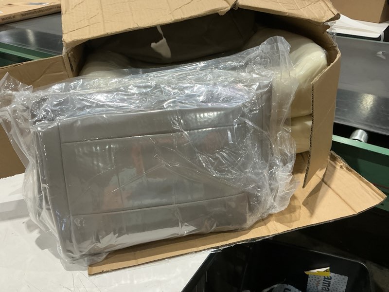 Condition photo showing Good Condition for priprilod tan leather driver and passenger bottom replacement seat cover & top lean back replacement cover & foam cushion fit for ford f250 f350 f450 f550 lariat xlt 2002 2003 2004 2005 2006 2008
